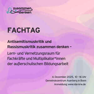 Flyer Fachtag Antisemitismuskritik Flyer Fachtag Antisemitismuskritik